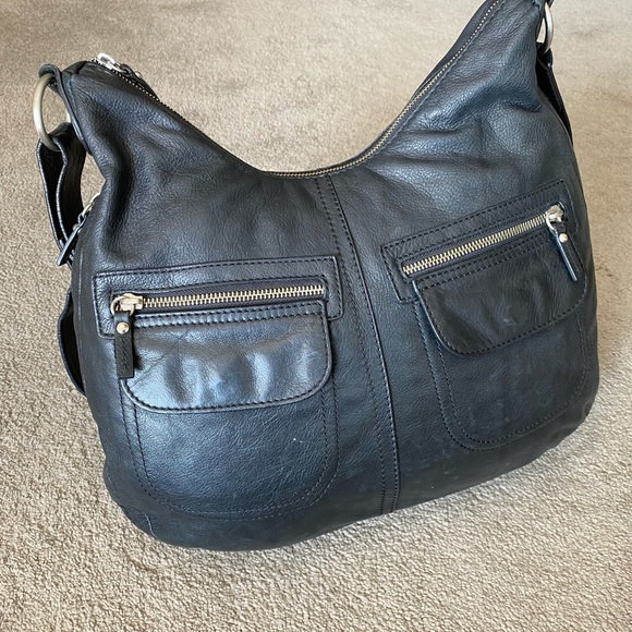 Sportscraft black leather large hobo bag - Picture 2 of 4